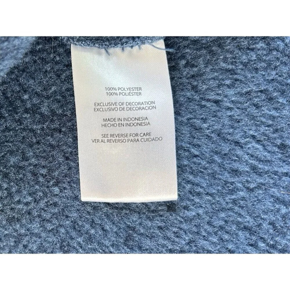 Eddie Bauer Men's Sz M 1/4 Zip Pullover Fleece Sweater Heathered Blue Outdoors - Picture 4 of 7